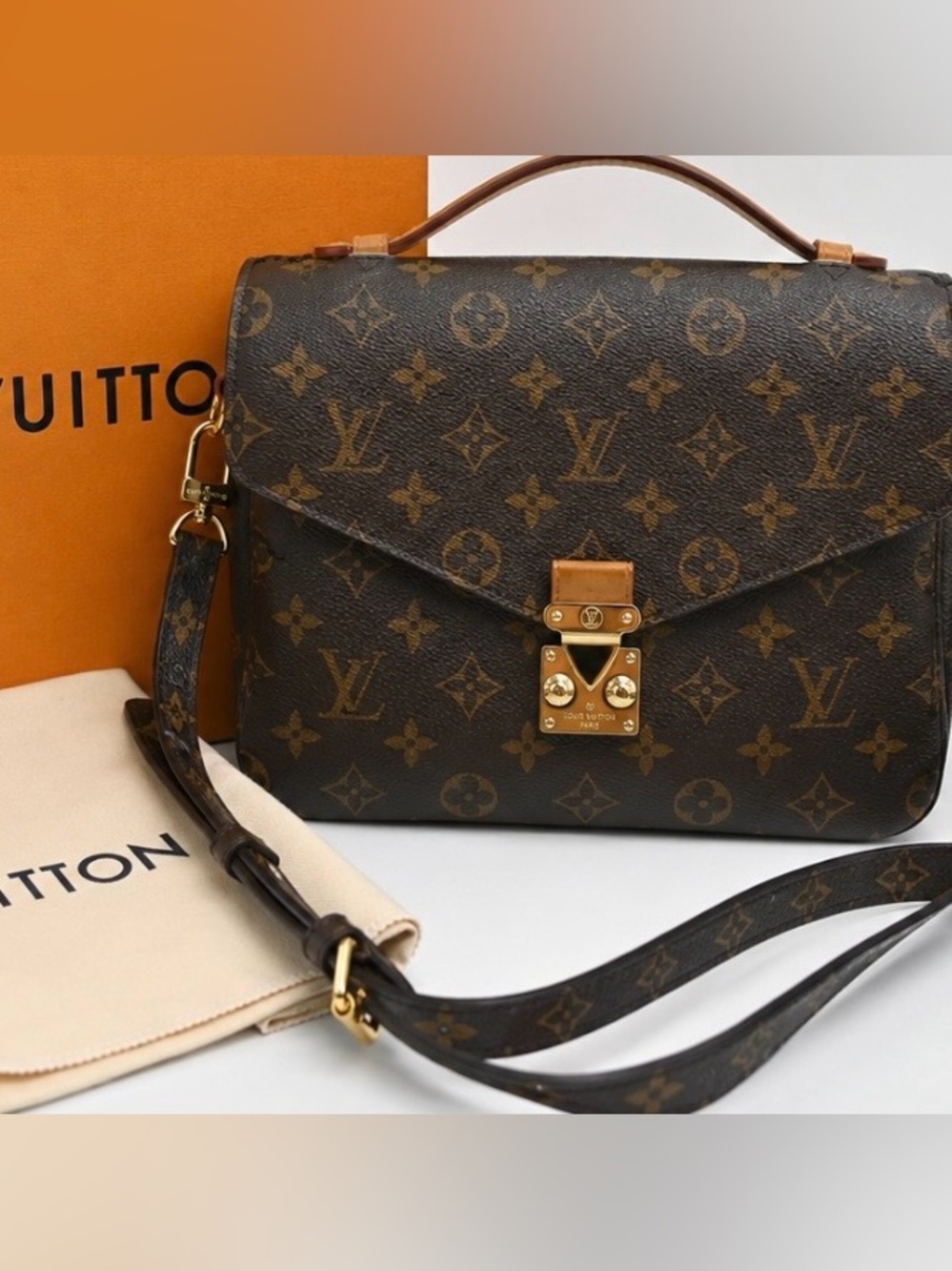 LOUIS VUITTON MONOGRAM CANVAS POCHETTE METIS MM FULL SET